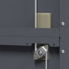 Szafka do przechowywania Antracyt 90 x 40 x 200 cm Stal