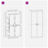 Szafka do przechowywania Antracyt 90 x 40 x 200 cm Stal