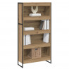 Szafka na książki 2 pcs Dąb rzemieślniczy 80 x 30 x 155 cm