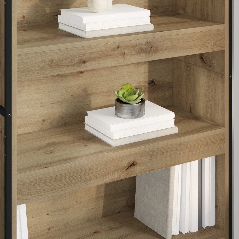 Szafka na książki 2 pcs Dąb rzemieślniczy 80 x 30 x 155 cm