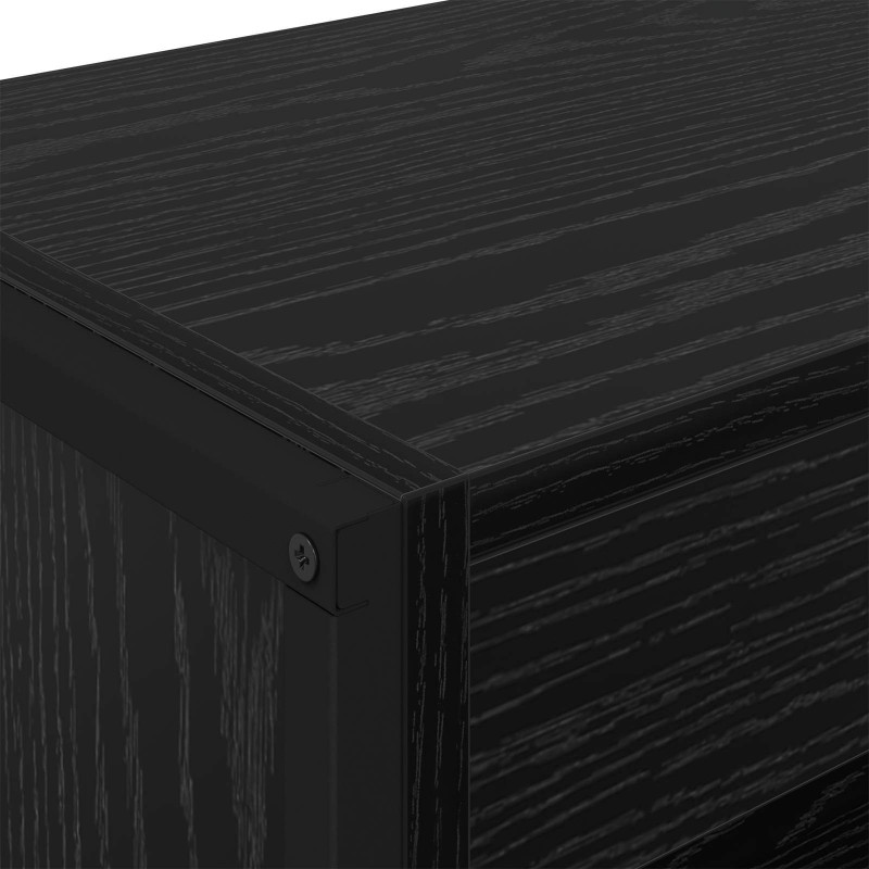 Szafka na książki 2 pcs Czarny Dąb 80 x 30 x 155 cm