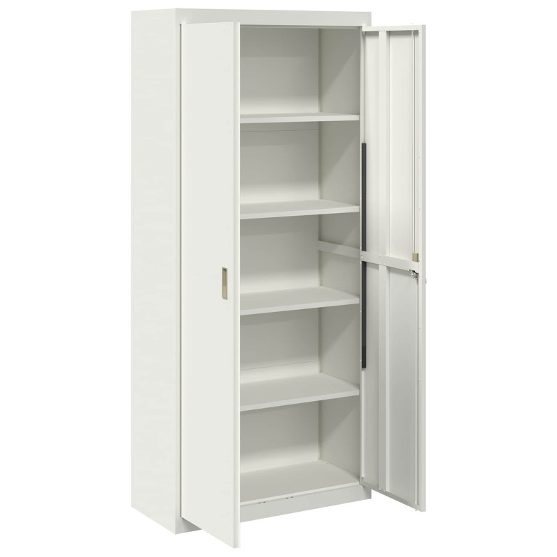 Szafka do przechowywania Biały 90 x 40 x 200 cm Stal