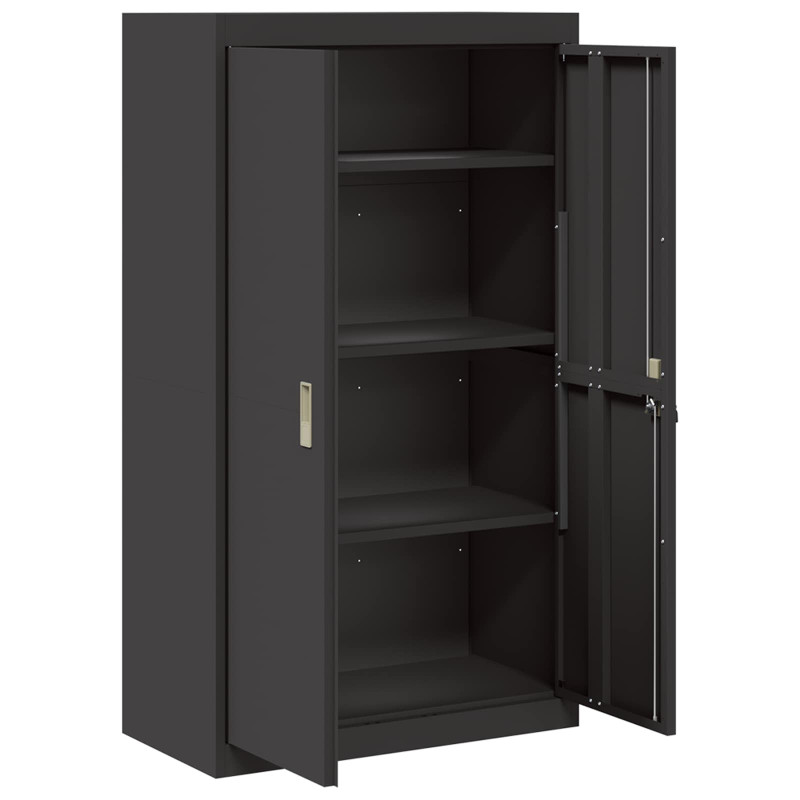 Szafka do przechowywania Czarny 80 x 40 x 140 cm Stal