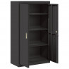 Szafka do przechowywania Czarny 80 x 40 x 140 cm Stal