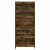 Szafka na książki 2 pcs Dąb dymny 80 x 30 x 155 cm