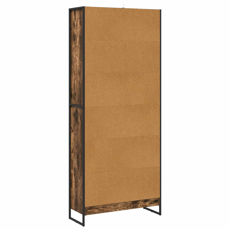 Szafka na książki 2 pcs Dąb dymny 80 x 30 x 155 cm