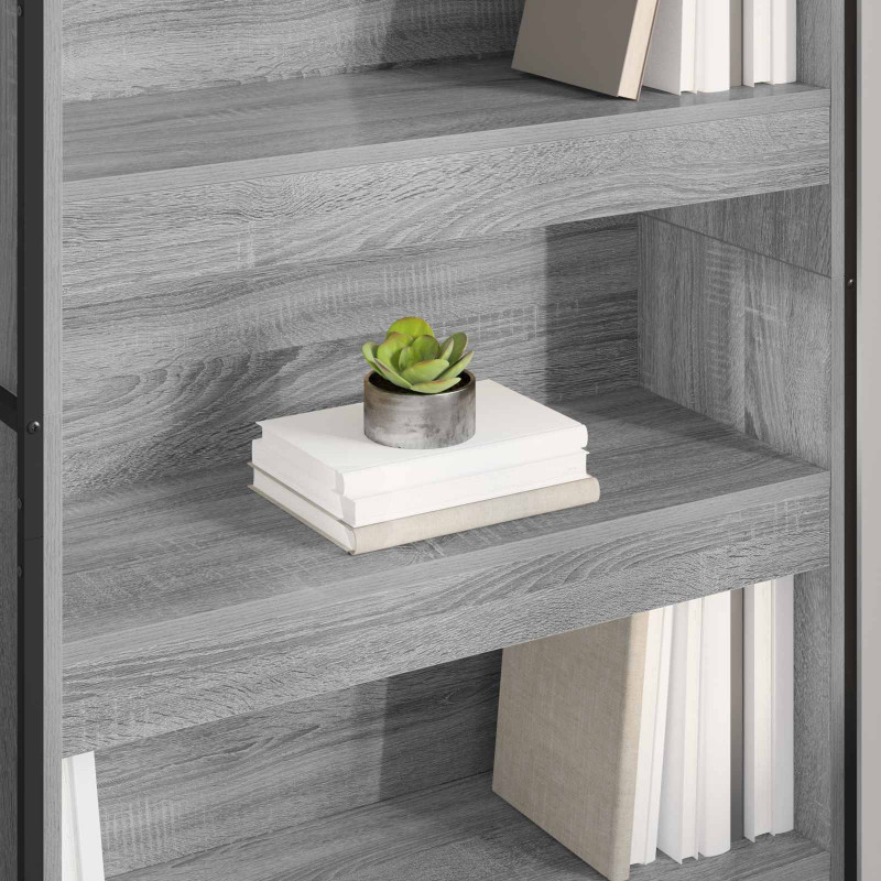 Szafka na książki 2 pcs Szary Sonoma 80 x 30 x 155 cm