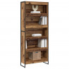 Szafka na książki 2 pcs Stare drewno 80 x 30 x 155 cm