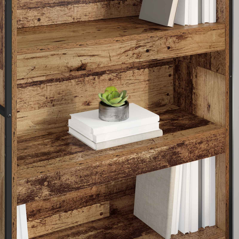 Szafka na książki 2 pcs Stare drewno 80 x 30 x 155 cm