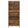 Szafka na książki 2 pcs Stare drewno 80 x 30 x 155 cm