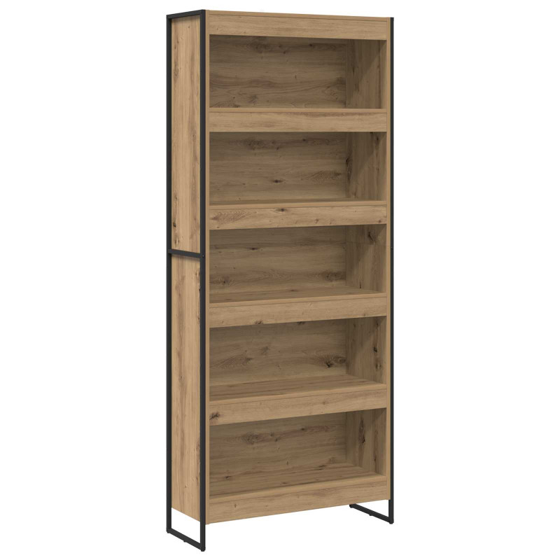 Szafka na książki 2 pcs Dąb rzemieślniczy 80 x 30 x 155 cm