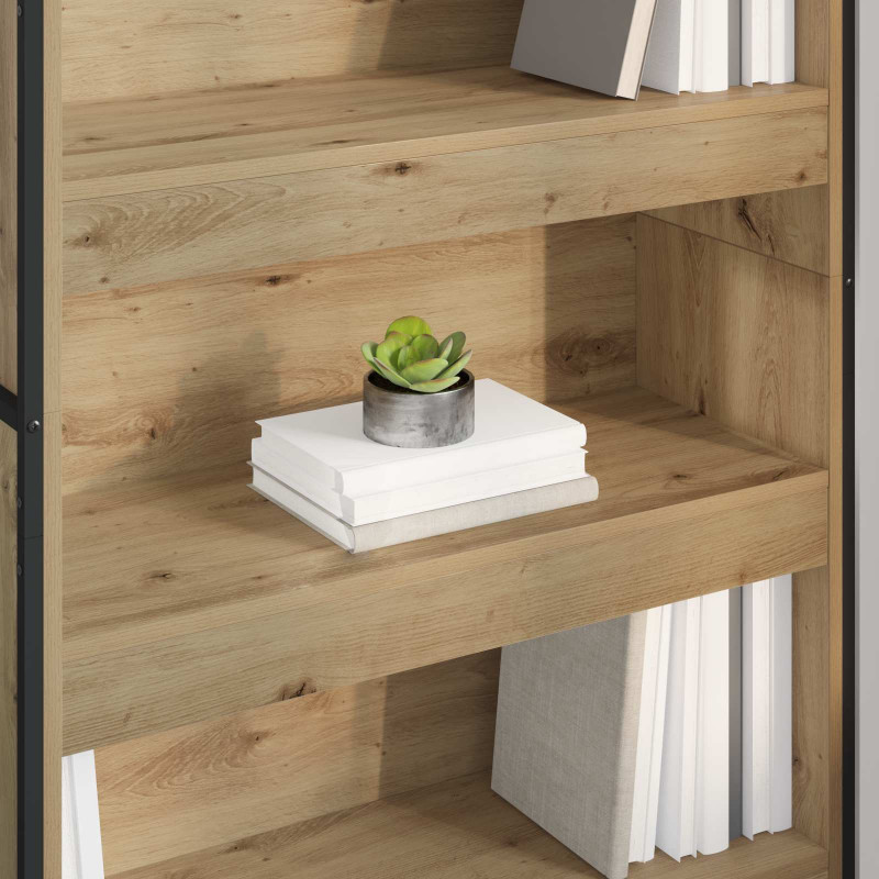 Szafka na książki 2 pcs Dąb rzemieślniczy 80 x 30 x 155 cm