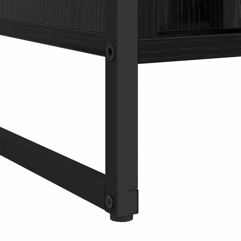 Szafa 2 pcs Czarny Dąb 50 x 50 x 200 cm Materiał drewnopochodny