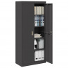 Szafka do przechowywania Czarny 80 x 40 x 180 cm Stal