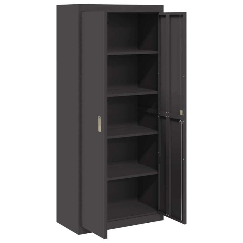 Szafka do przechowywania Czarny 80 x 40 x 180 cm Stal