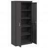 Szafka do przechowywania Czarny 80 x 40 x 180 cm Stal