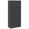Szafka do przechowywania Czarny 80 x 40 x 180 cm Stal