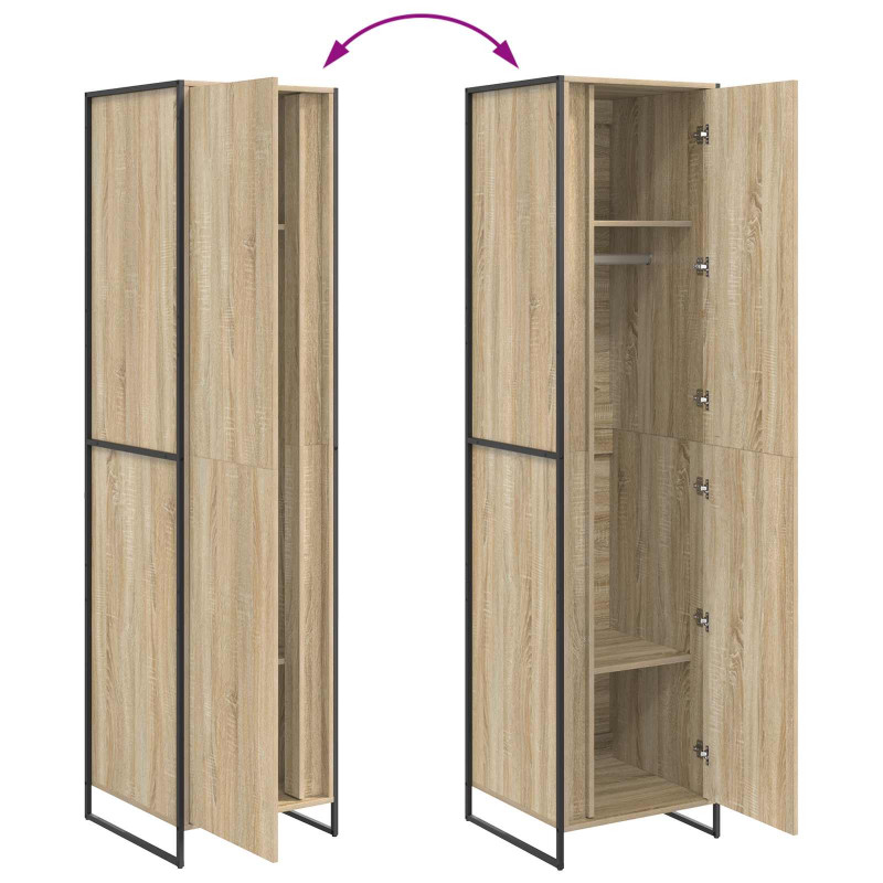 Szafa 2 pcs Sonoma 50 x 50 x 200 cm Materiał drewnopochodny
