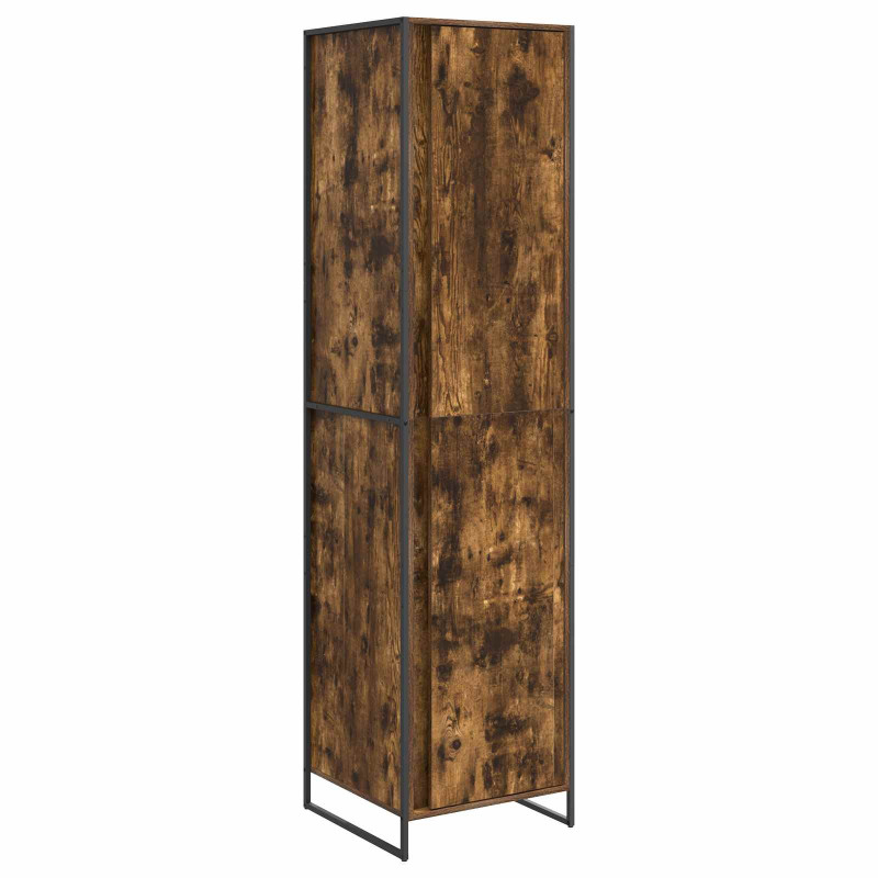 Szafa 2 pcs Dąb dymny 50 x 50 x 200 cm Materiał drewnopochodny