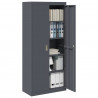 Szafka do przechowywania Antracyt 80 x 40 x 180 cm Stal