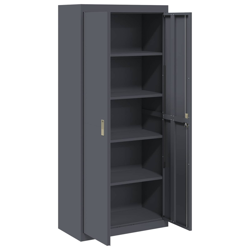 Szafka do przechowywania Antracyt 80 x 40 x 180 cm Stal