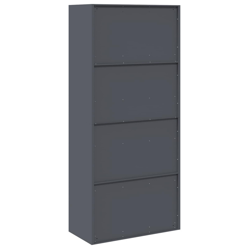 Szafka do przechowywania Antracyt 80 x 40 x 180 cm Stal