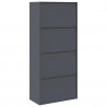 Szafka do przechowywania Antracyt 80 x 40 x 180 cm Stal