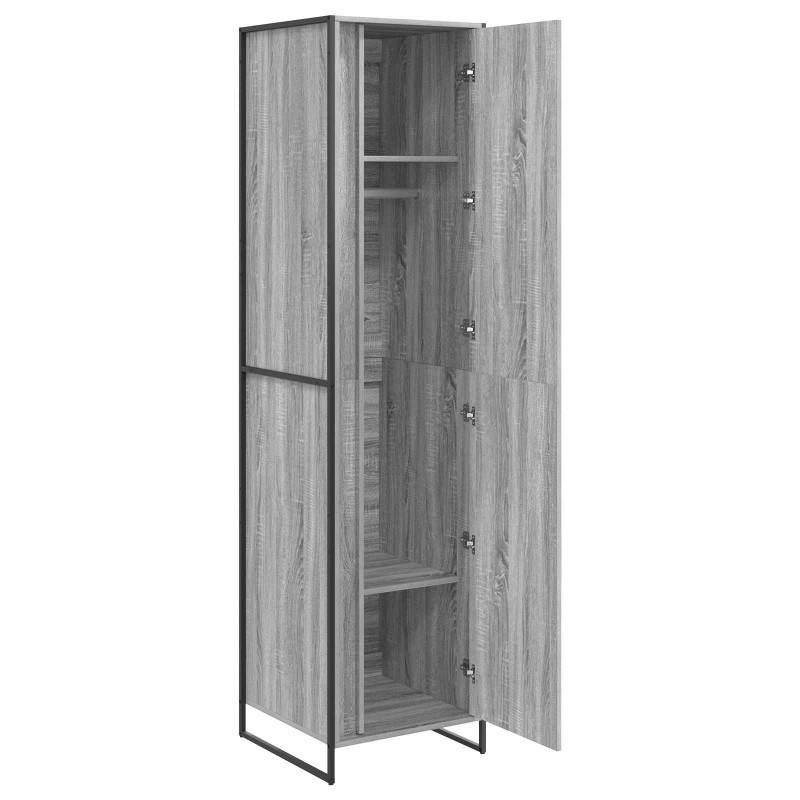 Szafa z przechowywaniem 2 pcs Szary Sonoma 50 x 50 x 200 cm