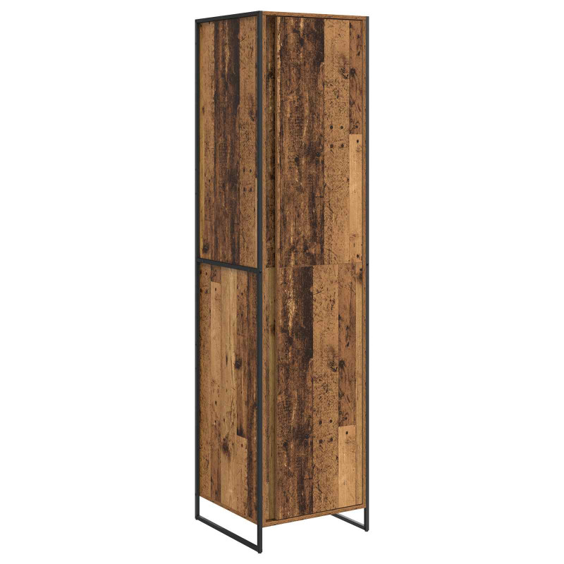 Szafa z przechowywaniem 2 pcs Stare drewno 50 x 50 x 200 cm