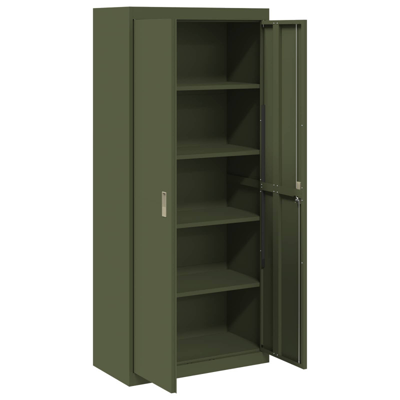 Szafka do przechowywania Zielony oliwkowy 80 x 40 x 180 cm Stal