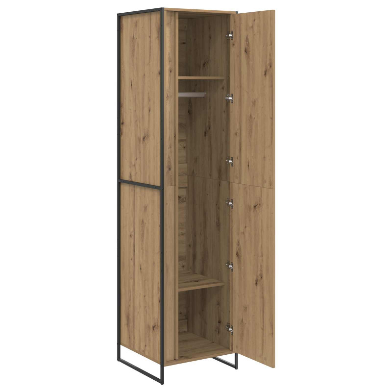 Szafa z drzwiami 2 pcs Dąb rzemieślniczy 50 x 50 x 200 cm