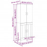 Highboard Dąb rzemieślniczy 69,5 x 34 x 180 cm