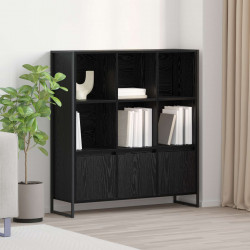 Szafka na książki 2 pcs Czarny Dąb 99,5 x 30 x 108 cm