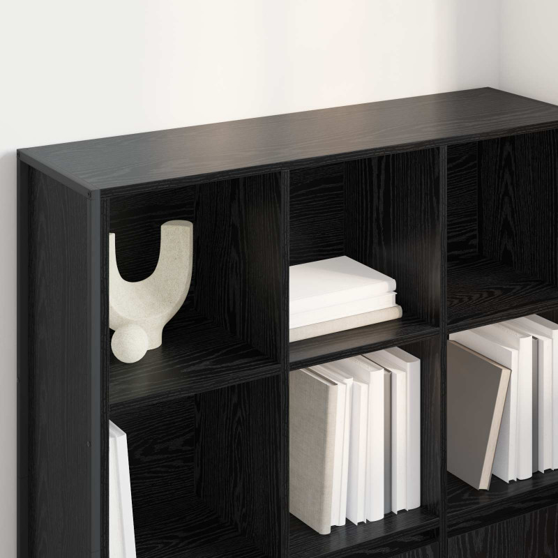 Szafka na książki 2 pcs Czarny Dąb 99,5 x 30 x 108 cm