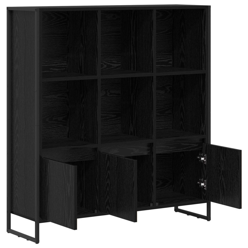 Szafka na książki 2 pcs Czarny Dąb 99,5 x 30 x 108 cm