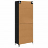 Highboard Czarny Dąb 69,5 x 34 x 180 cm Materiał drewnopochodny