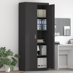 Szafka do przechowywania Czarny 80 x 40 x 200 cm Stal
