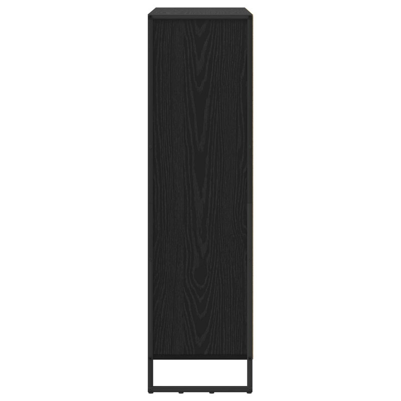 Szafka na książki 2 pcs Czarny Dąb 99,5 x 30 x 108 cm