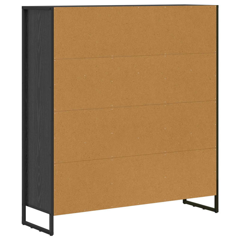 Szafka na książki 2 pcs Czarny Dąb 99,5 x 30 x 108 cm