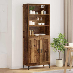 Highboard 2 pcs Stare drewno Materiał drewnopochodny