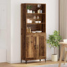 Highboard 2 pcs Stare drewno Materiał drewnopochodny