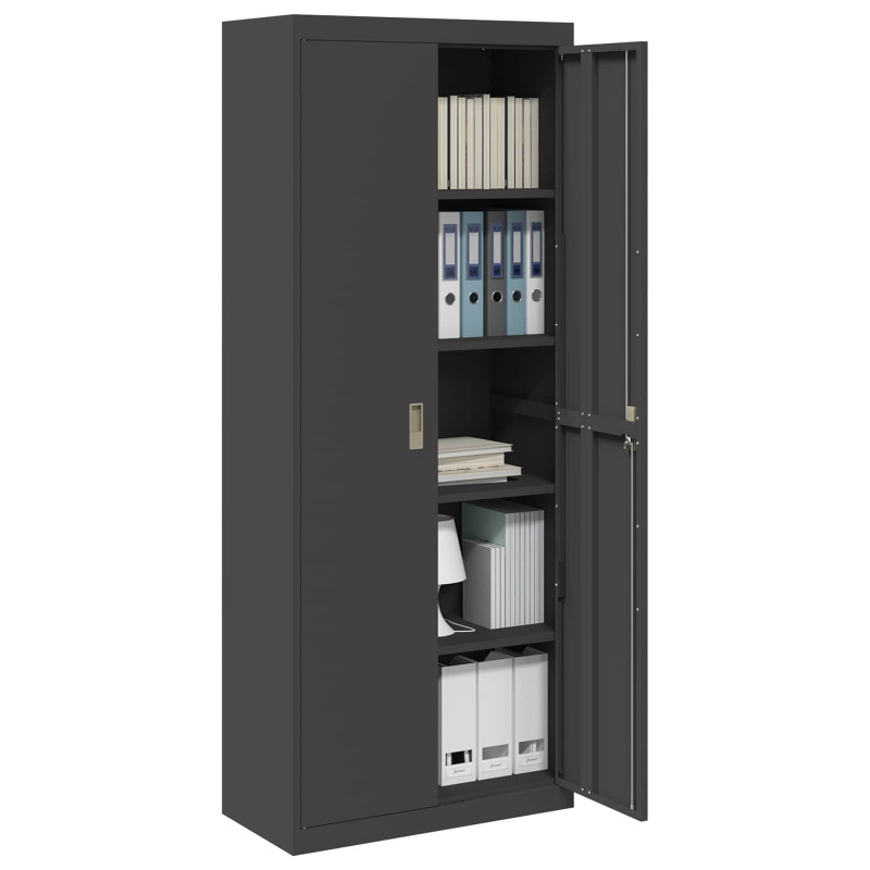Szafka do przechowywania Czarny 80 x 40 x 200 cm Stal