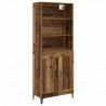 Highboard 2 pcs Stare drewno Materiał drewnopochodny