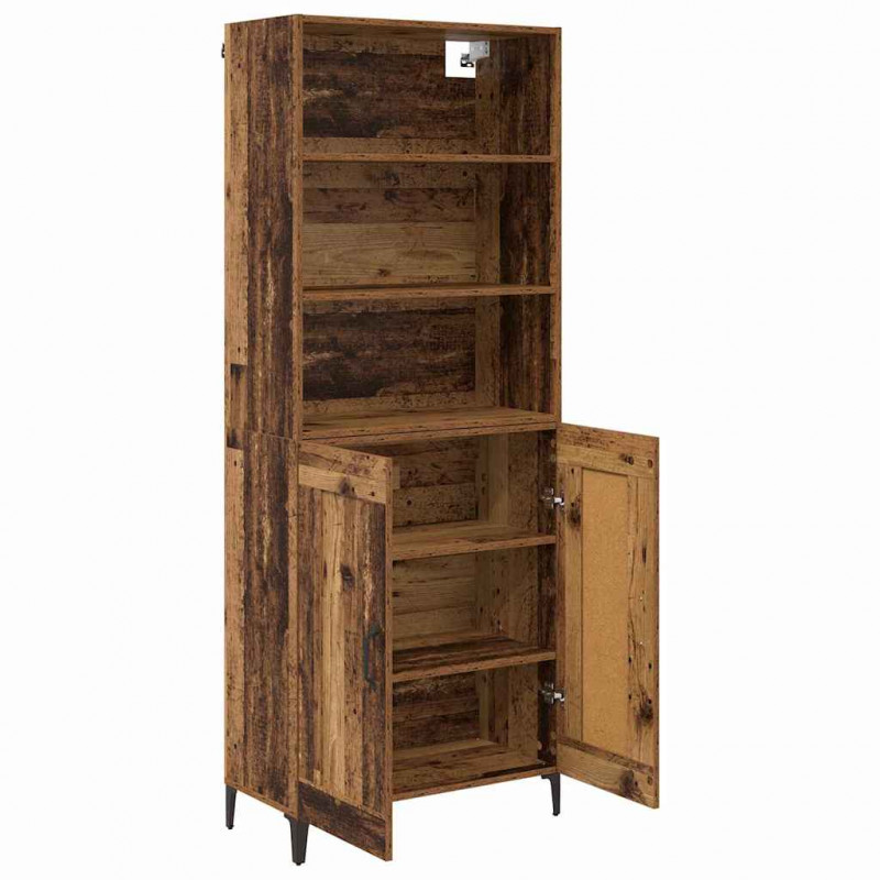 Highboard 2 pcs Stare drewno Materiał drewnopochodny