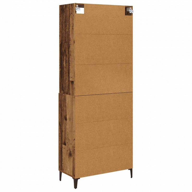 Highboard 2 pcs Stare drewno Materiał drewnopochodny