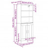 Highboard 2 pcs Stare drewno Materiał drewnopochodny