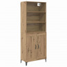 Highboard 2 pcs dąb artisan Materiał drewnopochodny