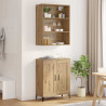 Highboard 2 pcs dąb artisan Materiał drewnopochodny