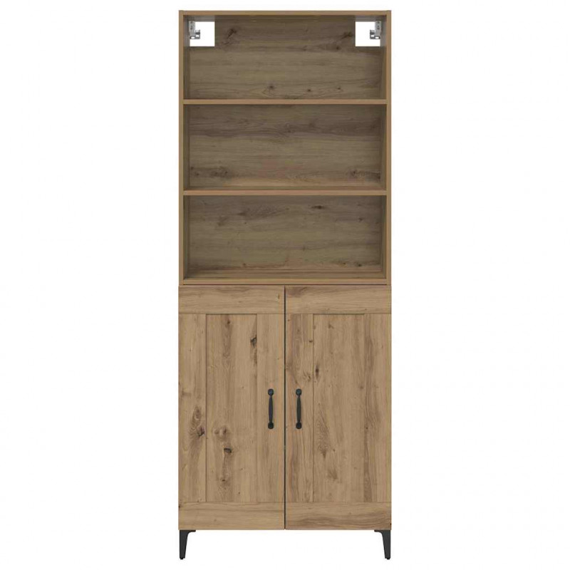 Highboard 2 pcs dąb artisan Materiał drewnopochodny