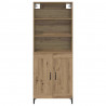 Highboard 2 pcs dąb artisan Materiał drewnopochodny